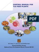 Quality Control Manual For Cattle Feed Plants