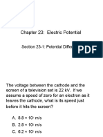 Clicker Chapter 23 Electric Potential