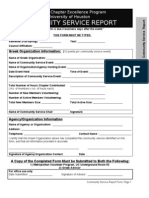 Community Service Report Form