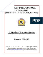 103 B.P.S. X Maths Chapter Notes 2014 15