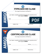 Certificado de Amigo