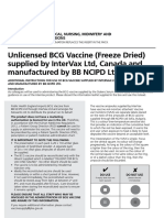 9851 BCG Vaccine Professional HCW