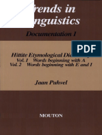 (Trends in Linguistics. Documentation 1) Jaan Puhvel-Hittite Etymological Dictionary, Volume 1 - Words Beginning With A - Volume 2 - Words Beginning With E and I. 1 & 2-De Gruyter (1984)
