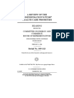 House Hearing, 109TH Congress - A Review of The Administration's Fy2007 Health Care Priorities