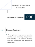 Distributed Power Systems: Instructor: D.KRISHNA CHAITANYA