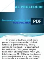 Criminal Procedure: Professor/Lecturer