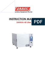 Instruction Manual Shinva 45litre Autoclave240V With Printer