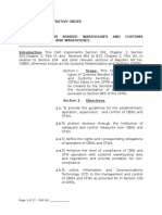 Customs Bonded Warehousing System