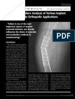 Metallurgical Failure Analysis of Various Implant