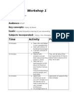 Workshop 1: Activity Purpose