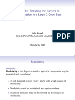 Coccinelle: Reducing The Barriers To Modularization in A Large C Code Base