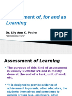 Asessment of For As Learning