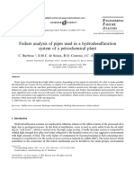 Failure Analysis of Pipes Used in A Hydrodesulfuration System of A Petrochemical Plant