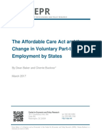 The Affordable Care Act and The Change in Voluntary Part-Time Employment by States