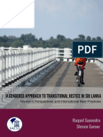 Gendered Approach To Transitional Justice in Sri Lanka