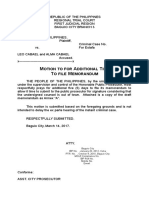 Cabael Motion For Additional Time To File Memorandum Upload