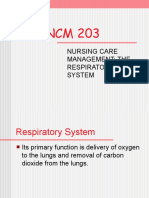 Nursing Care Management: The Respiratory System