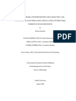 A Study of The Relationship Between Job Satisfaction, Age, Degree Major, and Formal Educational Levels of Employees Working in Human Resources