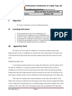 Performance Evaluation of A Split Type Air Conditioning System