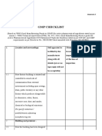 GMP Checklist