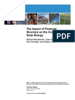 The Impact of Financial Structure On The Cost of Solar Energy