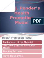 Nola J. Pender's Health Promotion Model