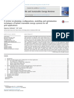 A Review On Planning, Configurations, Modeling and Optimization Techniques of Hybrid Renewable Energy Systems For Off Grid Applications