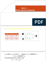 Unit - I Artificial Neural Networks