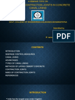 Seepage and Contraction Joints in Concrete Canal Lining