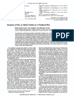 Sorption of SO2 On Metal Oxides in A Fluidized Bed