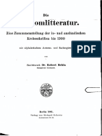 Carcinomlitteratur - Eine Zusammenstellung Der in - Und Ausländischen Krebsschriften Bis 1900 - Dr. Robert Behla