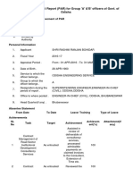 Performance Appraisal Report (PAR) For Group 'A' &'B' Officers of Govt. of Odisha