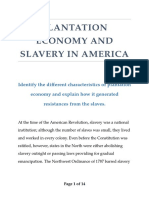 Plantation Economy and Slavery in America