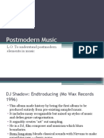 Postmodern Music: L.O: To Understand Postmodern Elements in Music