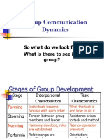 Group Communication Dynamics: So What Do We Look For? What Is There To See in A Group?