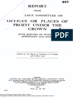 Report From The Select Committee On Offices or Places of Profit Under The Crown