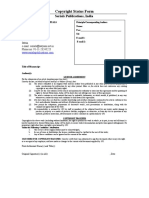 Copy Right Form - Example From IJCTA