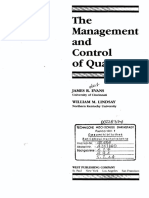 The Management and Control of Quality