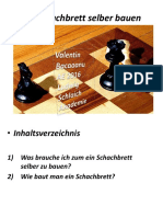 Schach Brett Selber Bauen