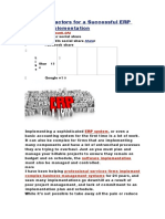 9 Critical Factors For A Successful ERP System Implementation