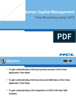 SAP Human Capital Management: Time Recording Using CATS