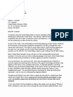 Letter and Motion - Sent To Federal Prison On A Conviction of Contempt For Refusing To Perjure Herself by Filing "Tax Returns" As Ordered by The Judge