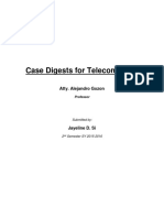 Case Digests For Telecoms Law: Atty. Alejandro Gozon