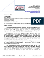 LETTER TO U.S. DISTRICT CLERK KATE BARKMAN Re PETITIONER STAN J. CATERBONE, PRO SE Writ of Habeus Corpus Friday September 1, 2017