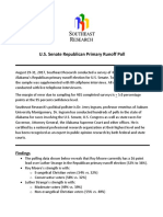 U.S. Senate Republican Primary Runoff Poll: Findings