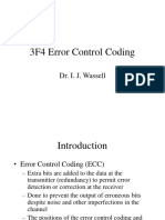 3F4 Error Control Coding: Dr. I. J. Wassell