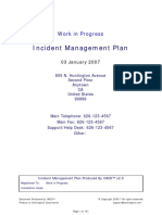 IMCD Example - Incident Managment Plan BCP (Operational) PDF