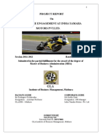 Project Report On Employee Engagement at India Yamaha Motors PVT - LTD