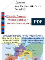 Essential Question: - What Were The Causes & Effects of The Crusades?