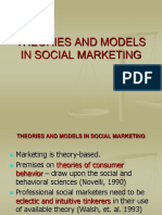 Theories and Models in Social Marketing Social Marketing - Lecture 3